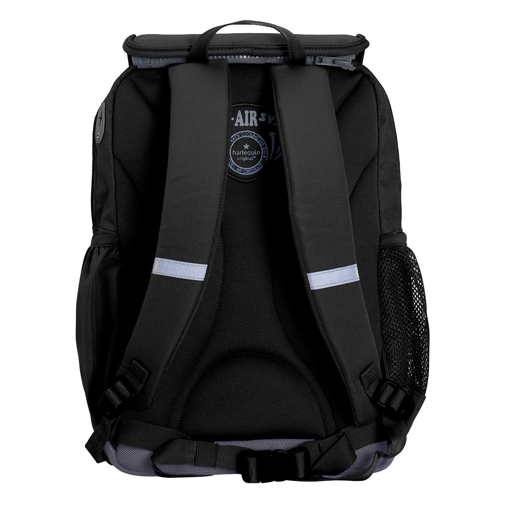 Harlequin Ergo Tuff-Pack in black back view with should straps