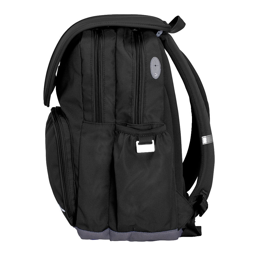 Harlequin Ergo Tuff-Pack in black side view with earphone hole