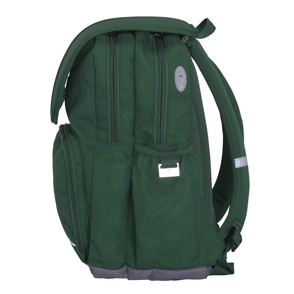 Harlequin Ergo Tuff-Pack in bottle green side view with earphone hole