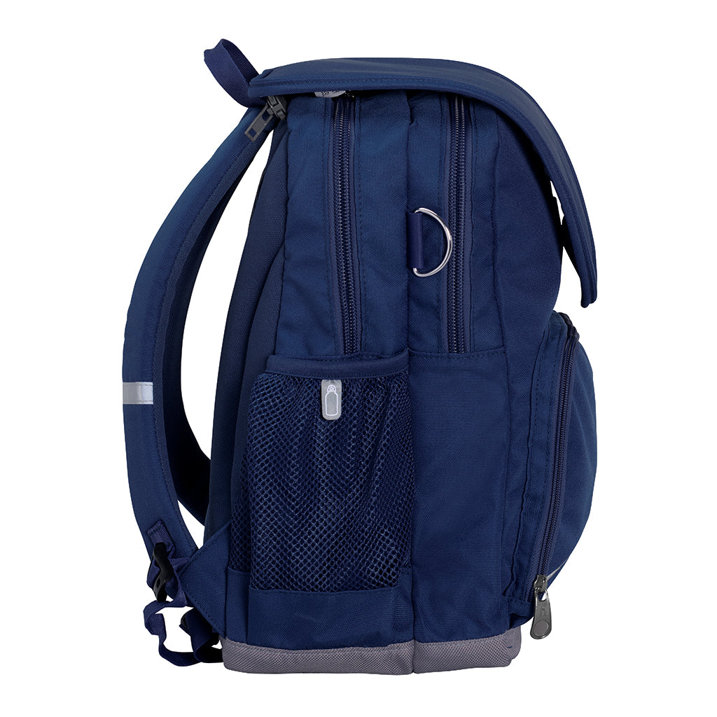 Harlequin Ergo Tuff-Pack in royal blue side view with drink bottle holder