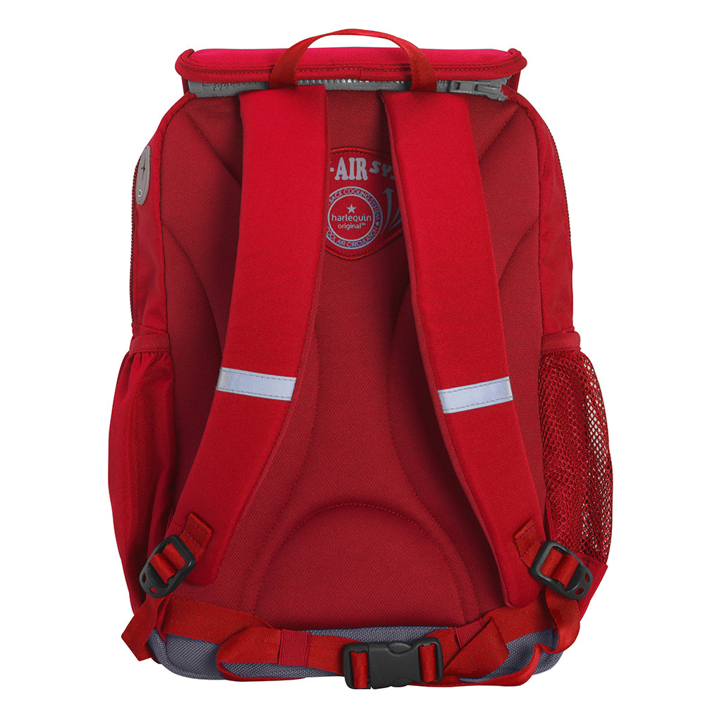 Harlequin Ergo Tuff-Pack in red back view with should straps