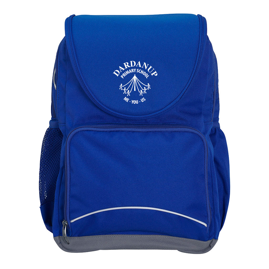 Harlequin Ergo Tuff-Pack in royal blue front view with dardanup logo