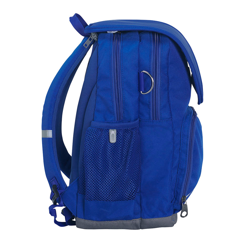 Harlequin Ergo Tuff-Pack in royal blue side view with drink bottle holder