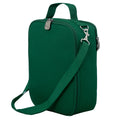 Harlequin large lunch bag in Green with quality zips, d-ring, a cold brick pocket, fully lined, food safe with a personalised design on the front.