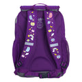 Harlequin Ergo Tuff-Pack backpack in Purple with Kittycorn design from the Harlequin Creatix signature series. Back view showcasing the Anatomic back panel, padded shoulder straps and waist strap.