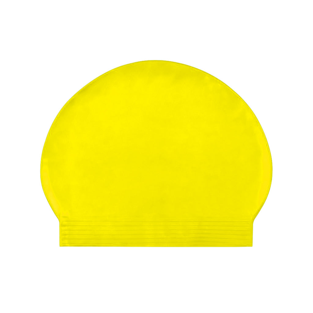 Harlequin swim latex rubber swimming cap yellow