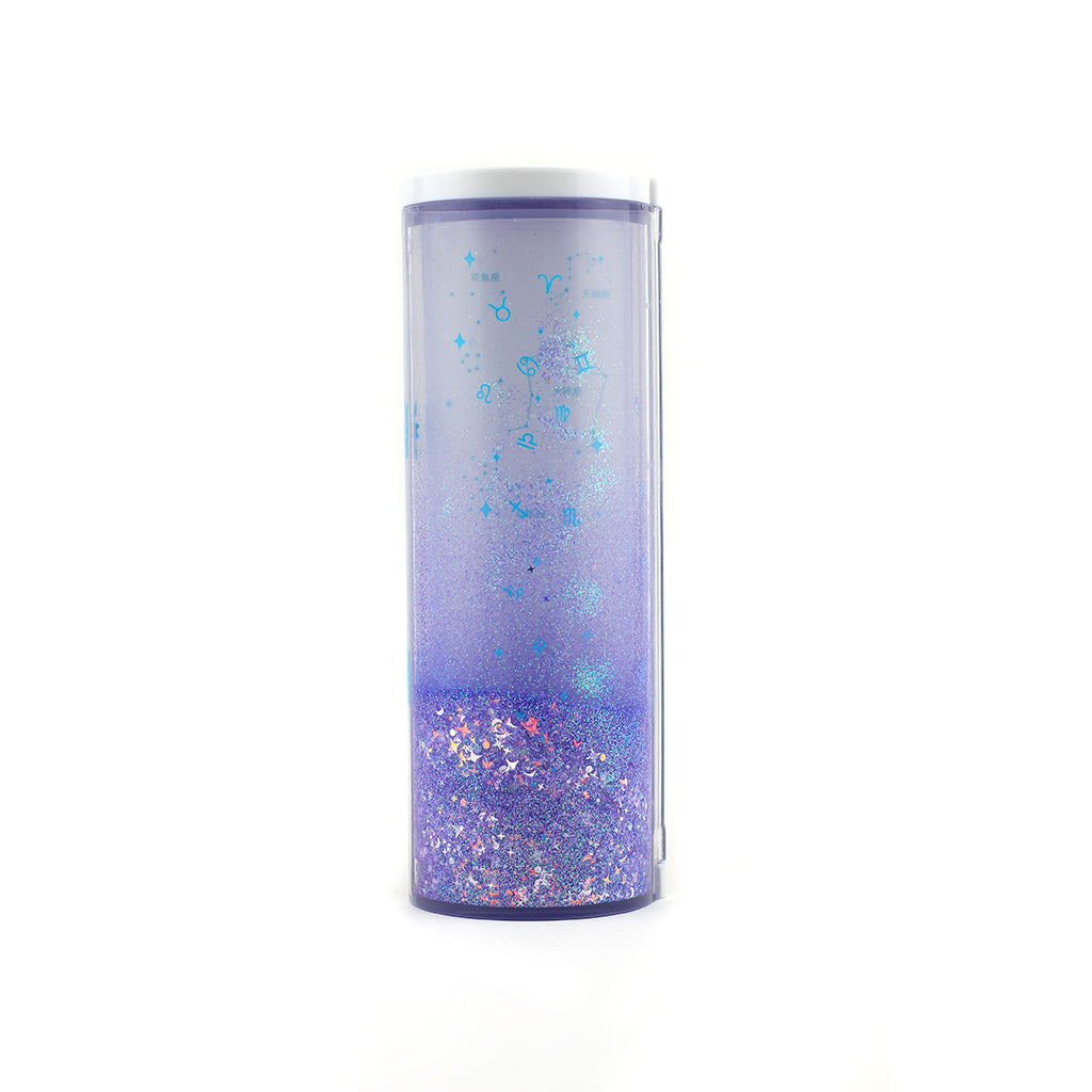 Pencil Box with 2 compartments, erasable white board and constellation design back view