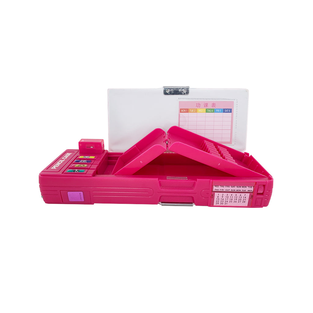 Open Pencil Box with Transformers design. Features include pencil sharpener, Pencil holder etc.