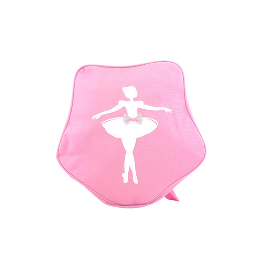 Ballet dance backpack front view with star shape
