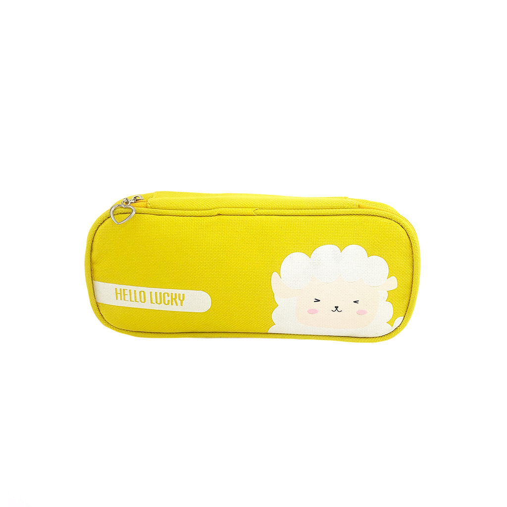 Lamb Canvas Pencil Case with one compartment front view