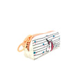 Unicorn Pencil Case with Jumbo Zipper in white angled view.