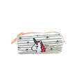 Unicorn Pencil Case with Jumbo Zipper in white front view.