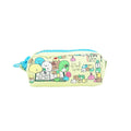 Cat Pencil Case with Jumbo Zipper blue front view