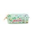 Cat Pencil Case with Jumbo Zipper front view in peach.