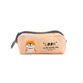 Chiba Dog Pencil Case with Jumbo Zipper front view.