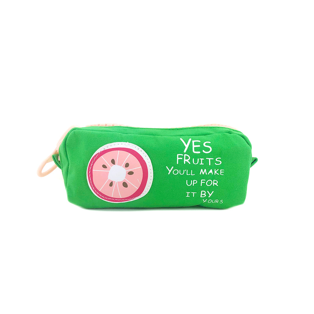 Kiwi Pencil Case with Jumbo Zipper front view.