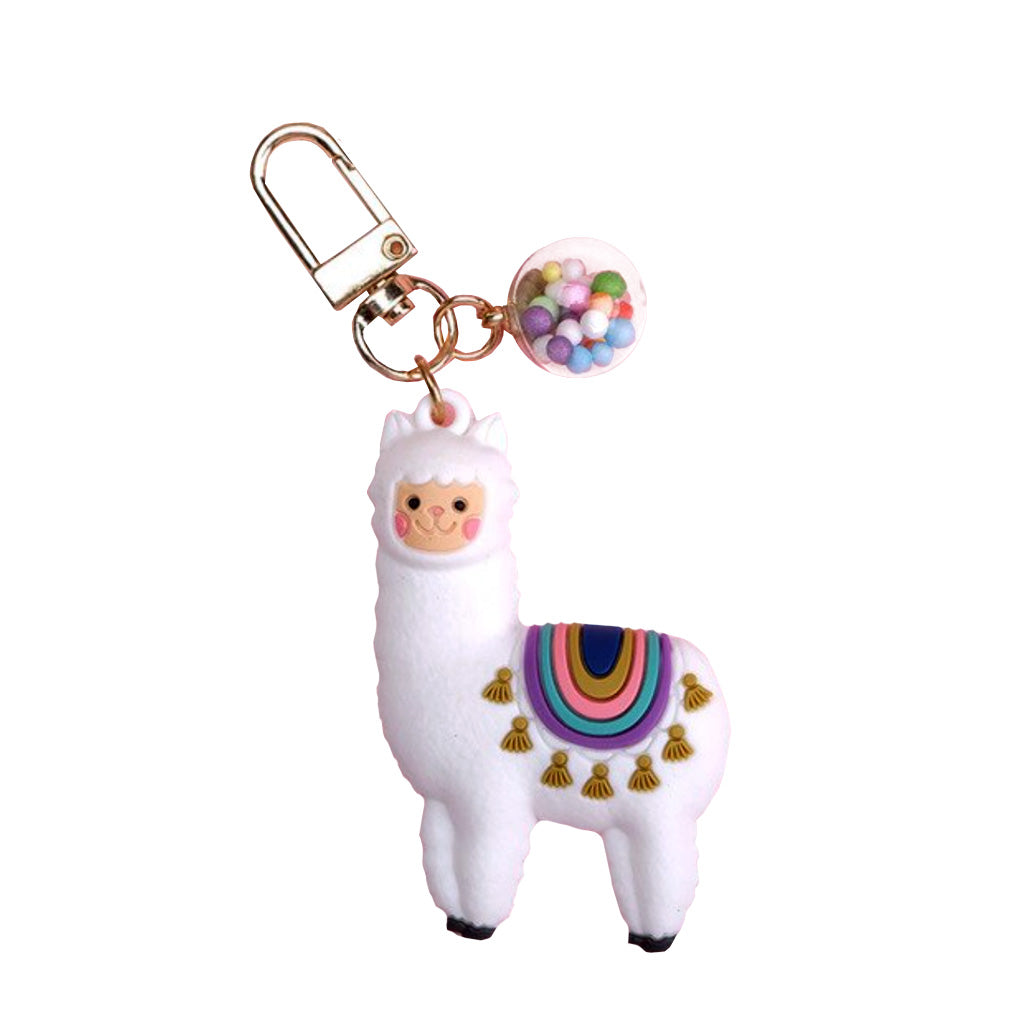 Gumball Llama Keyring