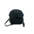 Glitter Bunny Backpack back view with two compartments and keyrings and strap to wear as cross shoulder or backpack
