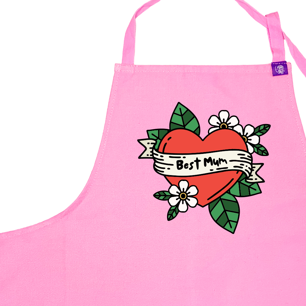 Pink Apron - Best Mum - 10 Pack