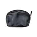 Black leather pouch on a white background