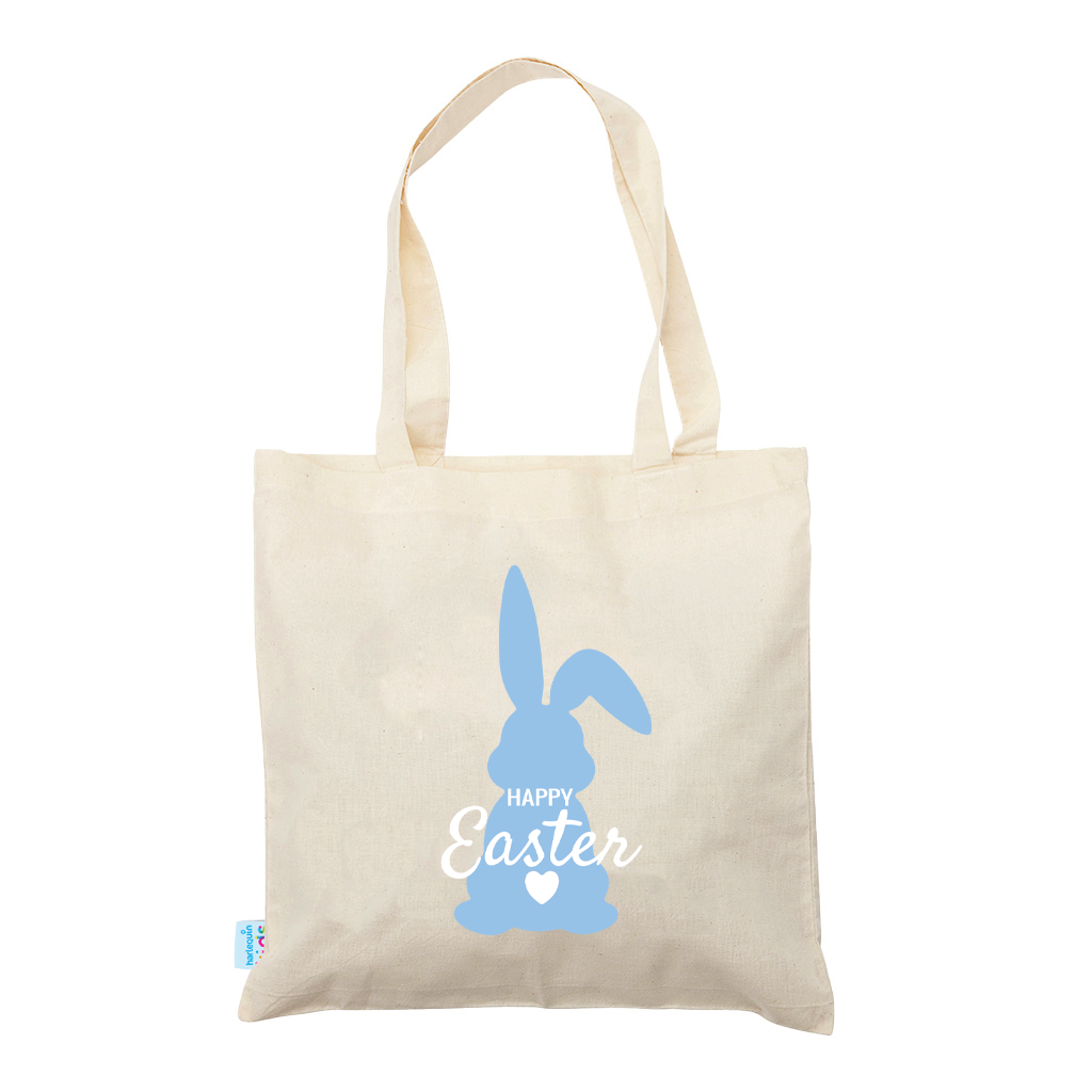Bunny Heart Tail Calico Tote