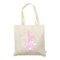 Personalised Bunny Heart Tail Calico Bag