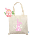 Personalised Bunny Heart Tail Calico Bag