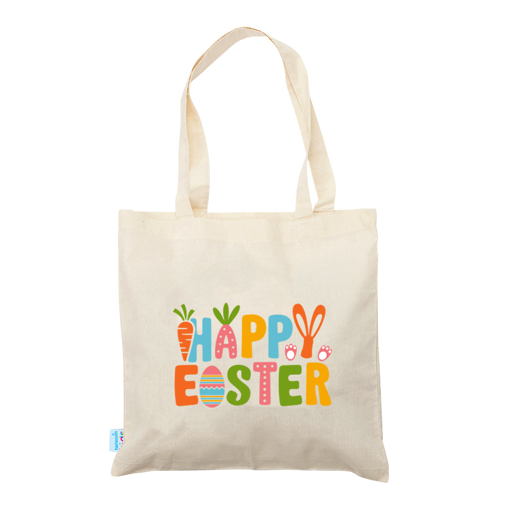 Carrot Easter Calico Tote