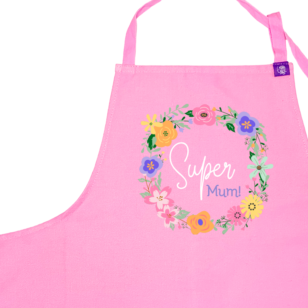 Pink Apron - Super Mum