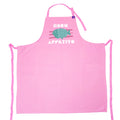 Pink cotton apron with Buon Appetito Design, for cooking, bbq, crafting and creating art