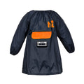 Navy Harlequin Art Smock with orange pocket and personalised cassette design