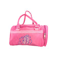 Ballet dance bag with special ballet design details and pink handles and side pocket with zipper