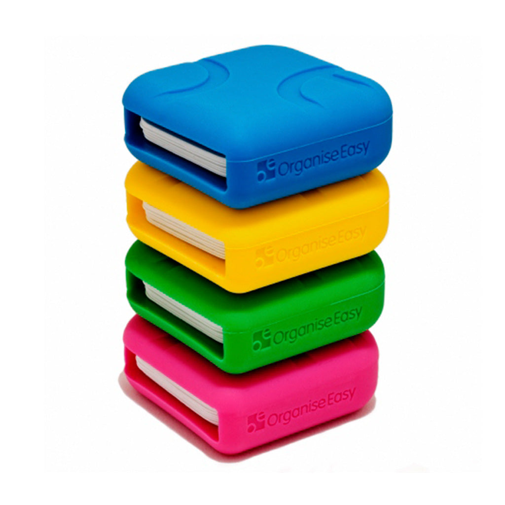 Cubeo children's organiser back angle view displaying the rubber cover