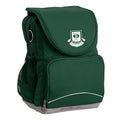Harlequin Ergo Tuff-Pack shown in bottle green, side angle and front pocket.