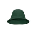 Harlequin green bucket hat displaying a soft cotton with a wide downwards sloping brim 