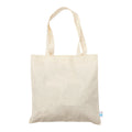 Harlequin Calico bag in natural colour displaying long shoulder handles 