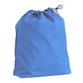 Harlequin sky blue eco gym bag front angle view displaying drawstring toggle 