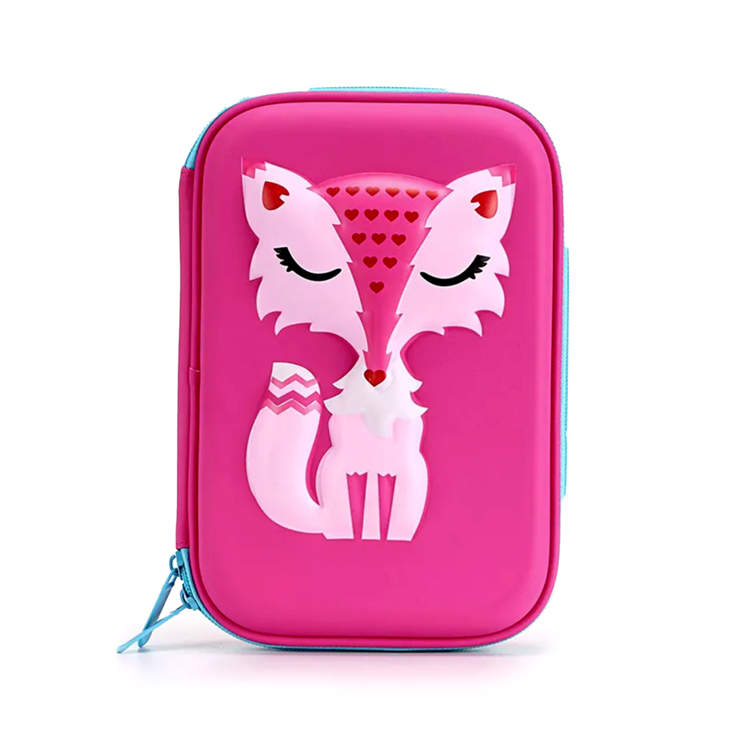 Hard Top Pencil Case - Fox Design