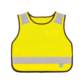 Harlequin Hi-Viz yellow safety bib displaying reflective stripes and patches 