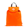 Harlequin Hi-Viz orange excursion dance bag front angle view displaying handle, velcro fastening with drawstring toggle and reflective safety corners  
