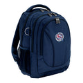  Navy ergonomic backpack with spinal support, three compartments, padded laptop pocket, phone pocket, water bottle holder, and D-ringÑdesigned for comfort and style and Lucas Heights Community School logo