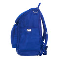 Harlequin Mighty in royal blue side angle displaying carry handle, padded shoulder straps, top zipper compartment, front zipper pocket, headphone port and water bottle holder