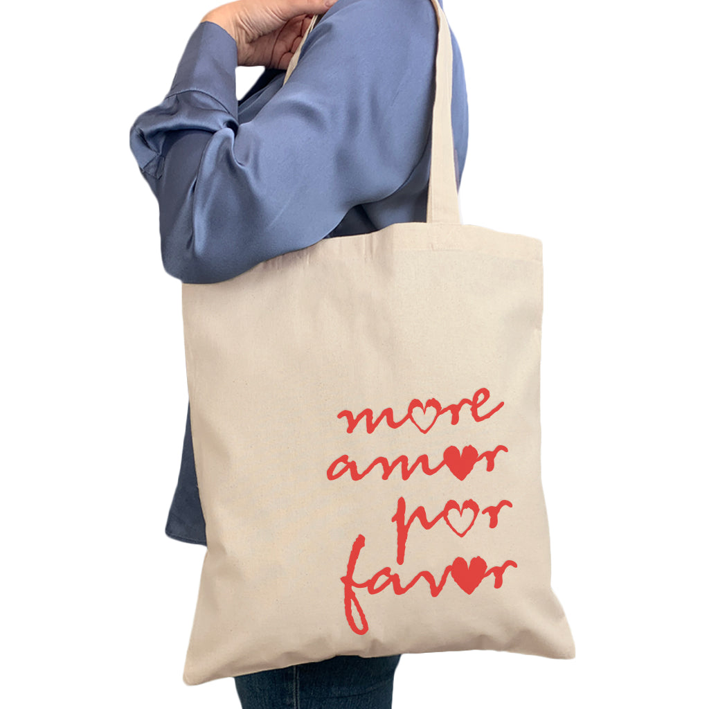 More Amor Por Favor Calico Tote Bag