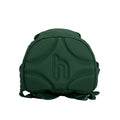 Harlequin Osteo backpack in green bottom view displaying hard wearing, moulded EVA hard base with feet stabilisers