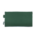 Back view of Harlequin green pencil case single pocket showing  a D-ring water-repellent fabric