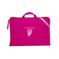  Pink Q Book Bag, with single zip opening, handle and reflective strips and Perth Waldorf School logo