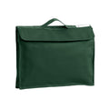 Harlequin Premier Library Bag in Green displaying carry handle and velcro pocket opening 