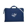  Navy Q Book Bag, with single zip opening, handle and reflective strips and Woree State Primary School logo