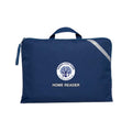  Navy Q Book Bag, with single zip opening, handle and reflective strips and Tarampa State School logo