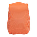 Harlequin Hi-Viz orange backpack cover front angle displaying water repellent, fade resistant material.